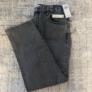 Abercrombie Curve Love Ankle Straight Ultra High Rise Jeans - Gray Size 10 Short